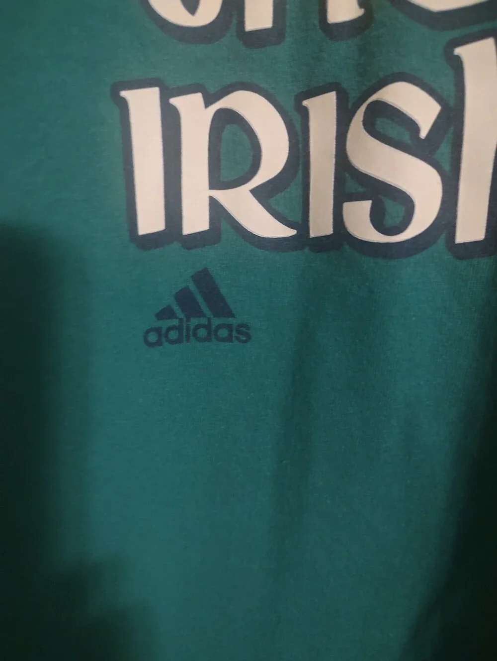 Adidas Notre Dame Fighting Irish Here Come the Irish Green Long Sleeve Shirt XL